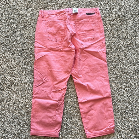Calvin Klein Power Stretch Skinny Crop Pant Flamingo Pink Size 14 - Picture 2 of 2